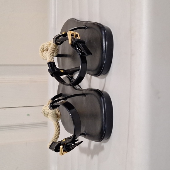 Michael Kors "Holly" jelly sandals - black/rope - 7 - Picture 4 of 10